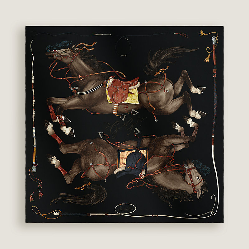 Grand Galop embroidered scarf 90 | Hermès USA